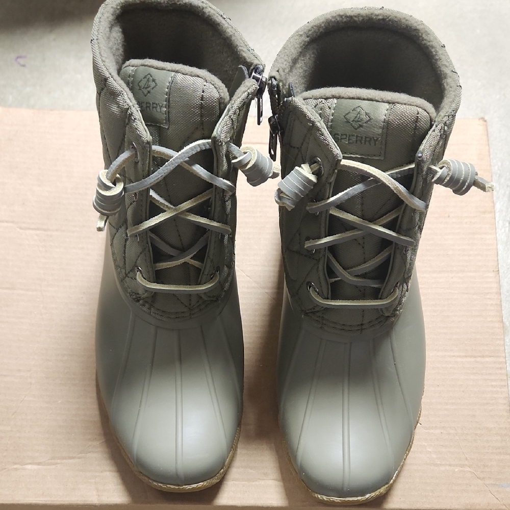 Sperry Boots Saltwater Rpet Green